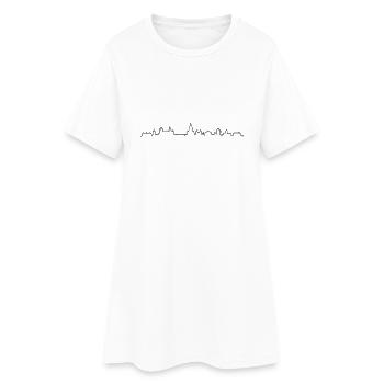 Skyline - Mainz - Frauen T-Shirt-Kleid - Weiß - Vorne