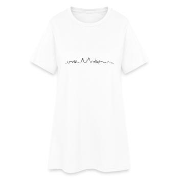 Skyline - Erfurt - Frauen T-Shirt-Kleid - Weiß - Vorne