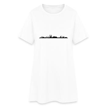 Skyline - Regensburg - Frauen T-Shirt-Kleid - Weiß - Vorne