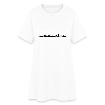 Skyline Karlsruhe 1 - Frauen T-Shirt-Kleid - Weiß - Vorne