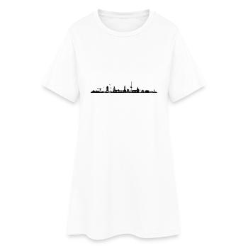 Skyline - Küste Cuxhaven - Frauen T-Shirt-Kleid - Weiß - Vorne