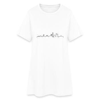 Skyline München - Frauen T-Shirt-Kleid - Weiß - Vorne