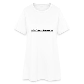 Skyline Bremen - Frauen T-Shirt-Kleid - Weiß - Vorne