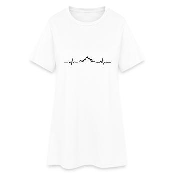 Landschaft - Berge Puls - Frauen T-Shirt-Kleid - Weiß - Vorne