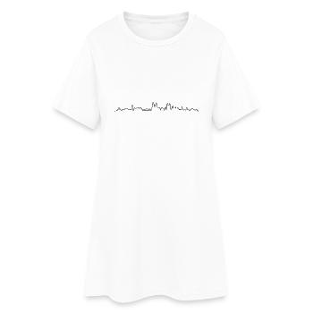 Skyline - Magdeburg - Frauen T-Shirt-Kleid - Weiß - Vorne