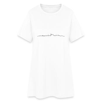 Skyline Aachen - Frauen T-Shirt-Kleid - Weiß - Vorne