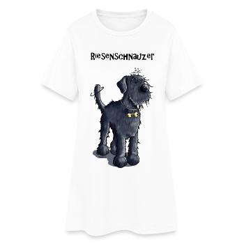Süßer Riesenschnauzer - Frauen T-Shirt-Kleid - Weiß - Vorne