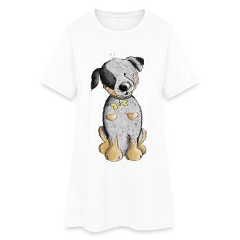 Süßer Australian Cattle Dog - Frauen T-Shirt-Kleid - Weiß - Vorne