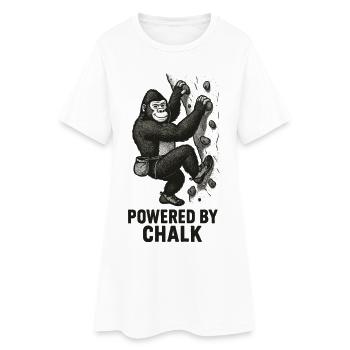 Bloc de gorille – Propulsé par la Déclaration à la craie - Robe T-shirt Femme - blanc - Devant