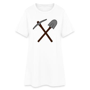 duo cross 2 pelle pelle à creuser pioches piocher - Robe T-shirt Femme - blanc - Devant