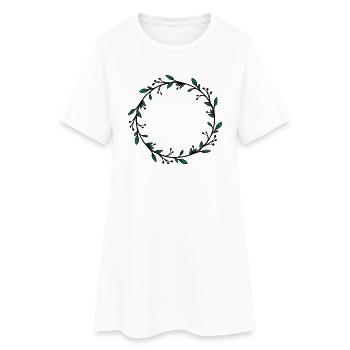 Geburtstagsshirt Zahl im Rahmen - Frauen T-Shirt-Kleid - Weiß - Vorne