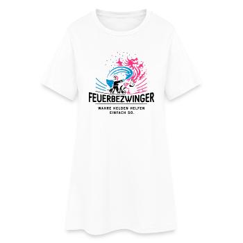 feuerbezwinger - Frauen T-Shirt-Kleid - Weiß - Vorne