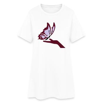 Butterfly Hand Zauber mariposa - Frauen T-Shirt-Kleid - Weiß - Vorne