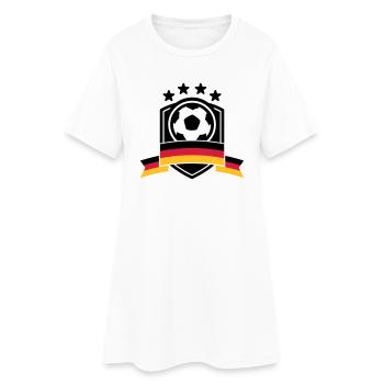 Deutschland Fußball Wappen 05 - Frauen T-Shirt-Kleid - Weiß - Vorne