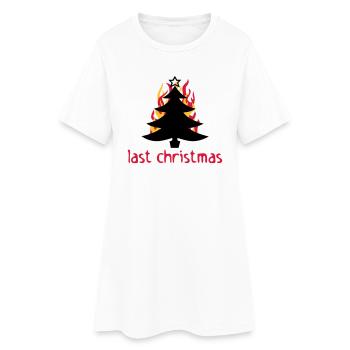 last christmas - Frauen T-Shirt-Kleid - Weiß - Vorne