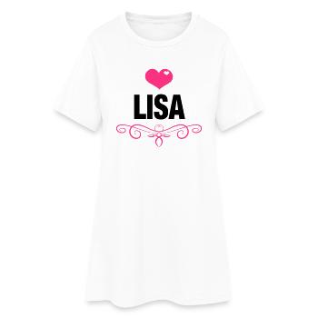 Lena, Love, Hearts, Baby, Girls, Birthday, Gifts - Robe T-shirt Femme - blanc - Devant
