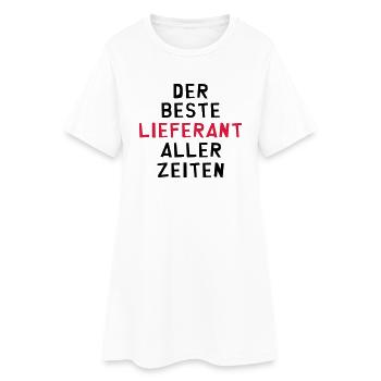 Lieferant Lieferantin Liefern Fahrer Kurier Auto - Frauen T-Shirt-Kleid - Weiß - Vorne