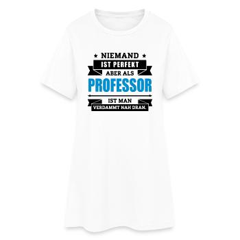 Funshirt Professor - Frauen T-Shirt-Kleid - Weiß - Vorne