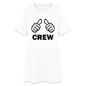 crew - Frauen T-Shirt-Kleid - Weiß - Vorne