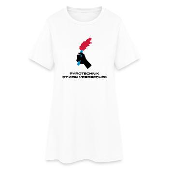 Pyrotechnik - Frauen T-Shirt-Kleid - Weiß - Vorne
