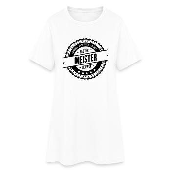 Bester Meister - Frauen T-Shirt-Kleid - Weiß - Vorne