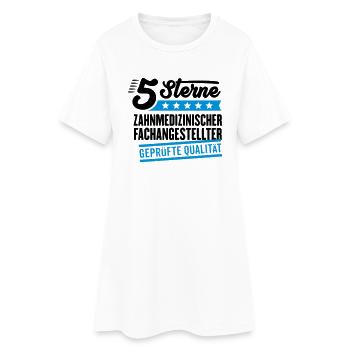 5Sterne Zahnmedizinischer Fachangestellter - Frauen T-Shirt-Kleid - Weiß - Vorne