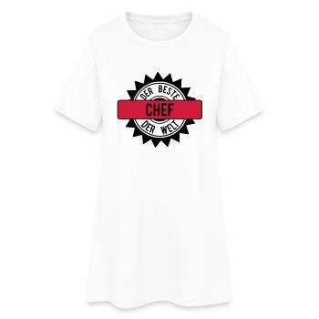 le meilleur 2c patron - Robe T-shirt Femme - blanc - Devant