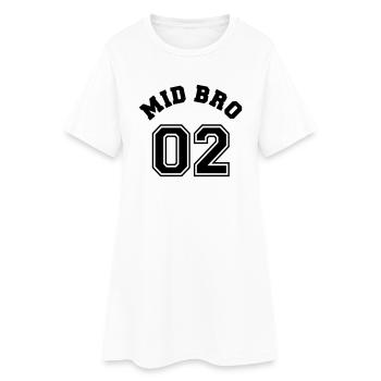 Mid Bro 02 - Middle Brother - Frauen T-Shirt-Kleid - Weiß - Vorne