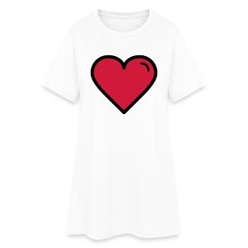 Valentine's Heart - Women’s T-Shirt Dress - white - Front