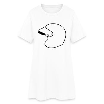 Racing Jet Helm - Frauen T-Shirt-Kleid - Weiß - Vorne