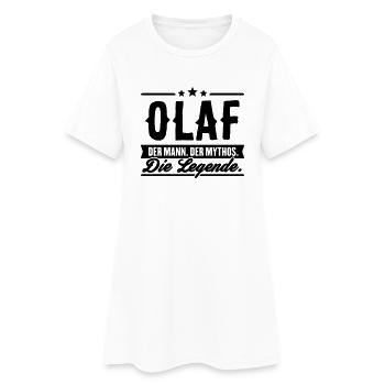 Man Myth Legend Olaf - Women’s T-Shirt Dress - white - Front