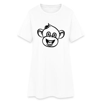 Amour drôle de singe - Robe T-shirt Femme - blanc - Devant