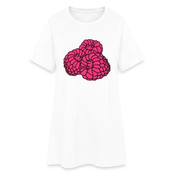 beaucoup de framboises baies délicieux - Robe T-shirt Femme - blanc - Devant