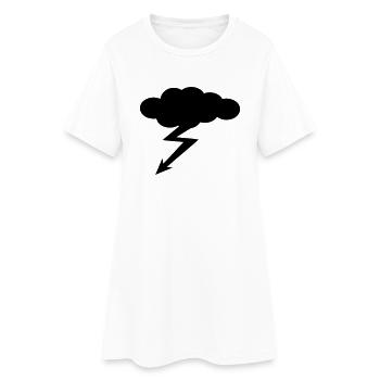 Clouds and Flash - Women’s T-Shirt Dress - white - Front
