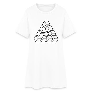 triangle - Robe T-shirt Femme - blanc - Devant