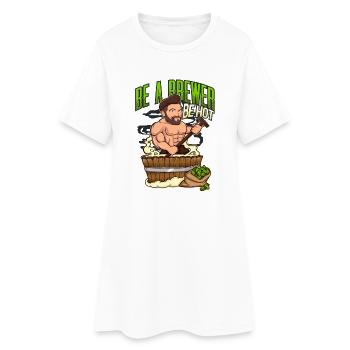 Sexy Bier Brauer - Frauen T-Shirt-Kleid - Weiß - Vorne