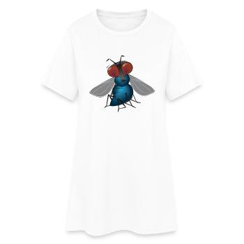 fliege - Frauen T-Shirt-Kleid - Weiß - Vorne