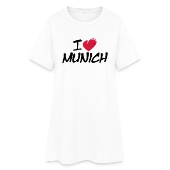 J'aime Munich / J'aime Munich - Robe T-shirt Femme - blanc - Devant