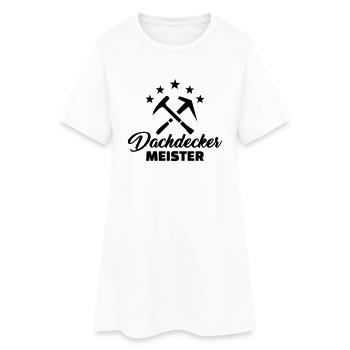 Dachdecker - Frauen T-Shirt-Kleid - Weiß - Vorne