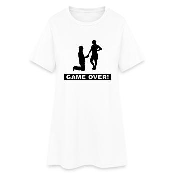 cerf la nuit - Robe T-shirt Femme - blanc - Devant