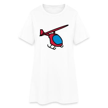 Hubschrauber Helikopter Spielzeug Kind Baby - Frauen T-Shirt-Kleid - Weiß - Vorne
