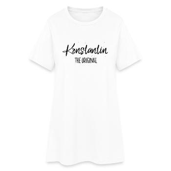 Konstantin - Frauen T-Shirt-Kleid - Weiß - Vorne