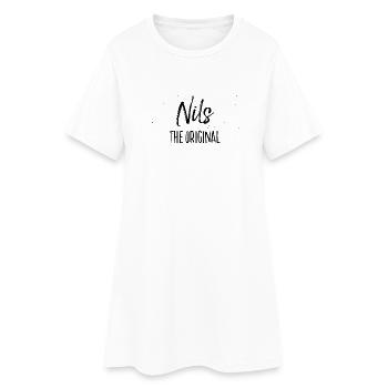 Nils - Frauen T-Shirt-Kleid - Weiß - Vorne