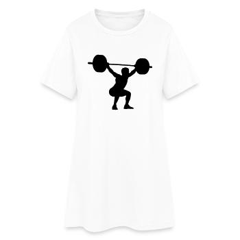 Haltérophile - Robe T-shirt Femme - blanc - Devant