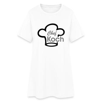 Chefkoch Kochmütze Koch kochen - Frauen T-Shirt-Kleid - Weiß - Vorne