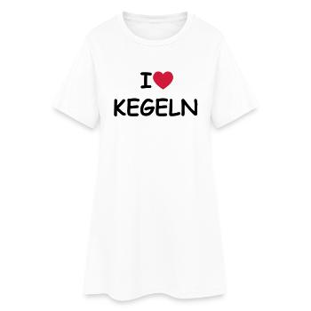 I love / heart skittles - Women’s T-Shirt Dress - white - Front