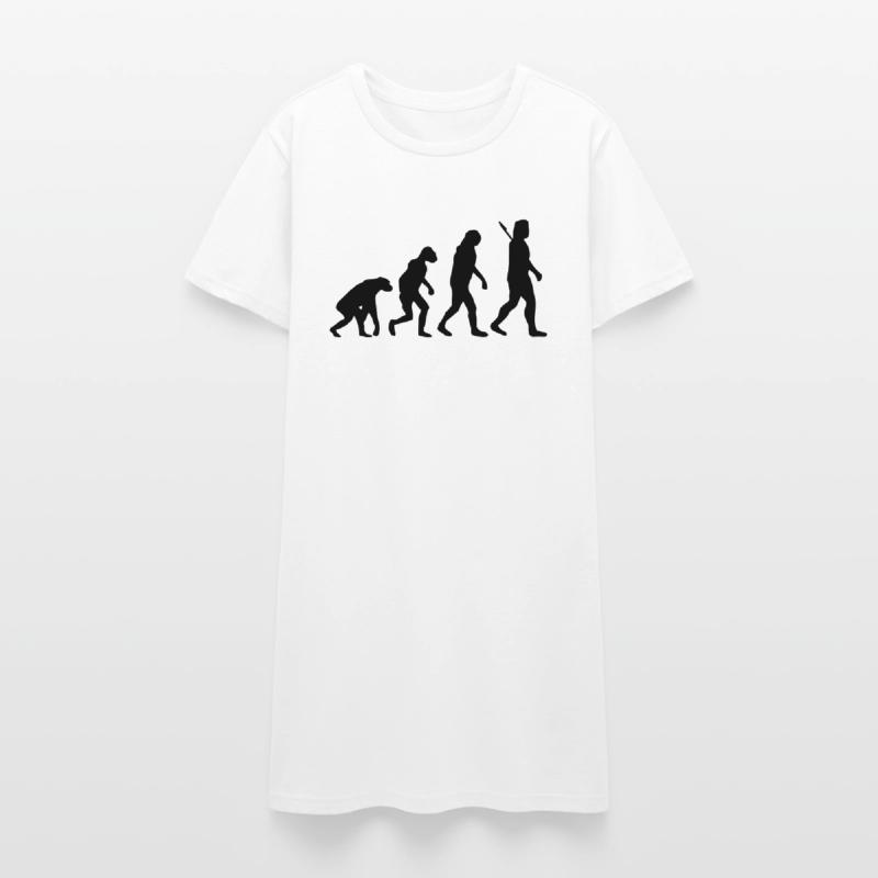 Evolution Frauen T-Shirt-Kleid