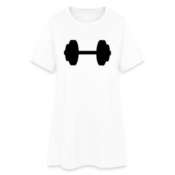 exercice, exercice, exercice, exercice, exercice, - Robe T-shirt Femme - blanc - Devant