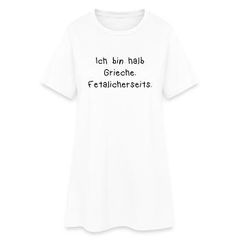 fetalicherseits - Frauen T-Shirt-Kleid - Weiß - Vorne