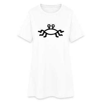 Flying Spaghetti Monster - Frauen T-Shirt-Kleid - Weiß - Vorne